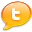 Tangerine Twitter Icon 32x32 png